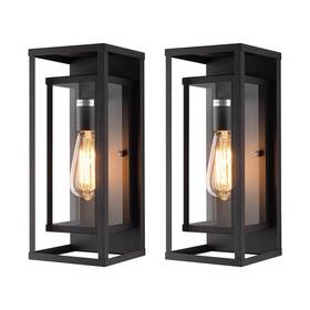 Wcb0350a2002b00 Mirrea 14 Inch Classic Outdoor Wall Sconce 1 Light In Matte Black Rectangular Metal