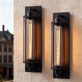 Wcb0452a2102b00 Mirrea 18-inch Industrial Outdoor Porch Wall Light For House Waterproof Exterior
