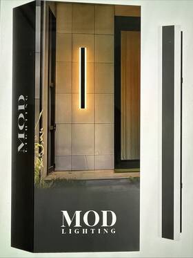 Mod000-bk-24-dm Mod Lighting Waterproof Outdoor Wall Light Led Dimmable 24 Inch / 1-pack Remote
