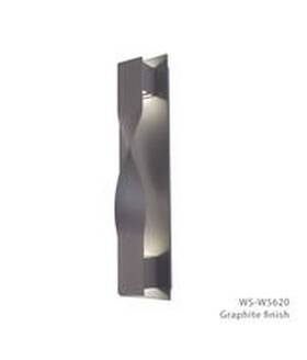 Ws-w5620-gh Modern Forms Twist Led Indoor Or Outdoor Wall Light 3000k In Graphite