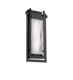 Ws-w64316-bk Modern Forms Haze 16 Inch Led Outdoor Wall Light 3000k Bk/clear/hazy