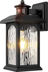 B06077pg Motion Sensor Outdoor Wall Lantern Updated Dusk To Dawn Lighting