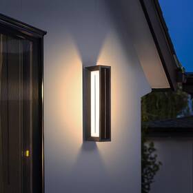 Bw1036-m2 Mvbt Solar Outdoor Wall Light 20.5 Inch Exterior Lighting Fixture Waterproof Modern G