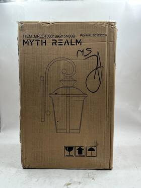 Mrlot00319ap15n30b Myth Realm Sigurd Medieval 03 Outdoor Led Wall Light 19 Inch Bl
