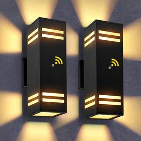 Mzl001f Mzliti Dusk To Dawn Outdoor Wall Light 2 Pack Modern Exterior Lighting Fixtures For
