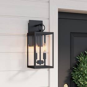 14202 Nathan James Ferris Black Wall Sconce Light Fixture Porch Lantern For Exterior