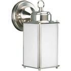 P5985-09wb Nickel 1 Progress Wall Light Coach Outdoor Roman Brushed