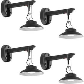 Nicolonor 980595870625 4 Pack Vintage Solar Wall Light Motion Sensor 3 Modes Waterproof Outdoor Lantern