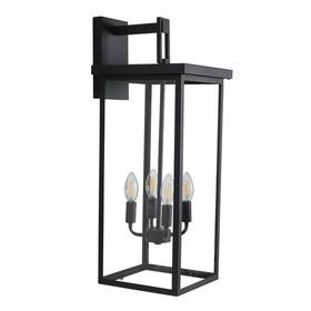 Nivencai 445000703729 25.6 Inch Black Outdoor Hardwired Lantern Sconce For Entryway Porch Patio Gazebo
