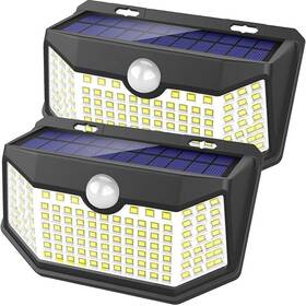 91493 Nobrand Solar Lights Outdoor 120 Led With Reflector And 3 Lighting Modes Motion