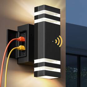 Gfci-c-009 Nooknova Outdoor Porch Lights With Outlet Dusk To Dawn Light Wall Ligh