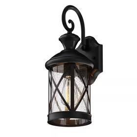 North Avenue 744759139436 Belmont Black Motion Sensor Dusk To Dawn Outdoor Wall Sconce Lantern Light