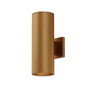 Na0113 North Avenue Seville 14.25 Inch H Warm Brass Outdoor Mid Century Modern 2-light Wall
