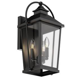 Na0138 North Avenue Newcastle 3-light Dusk To Dawn Black Outdoor Wall Sconce Lantern