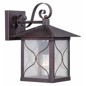 60-5612 Nuvo Vega 1-light 9 Inch Outdoor Wall Fixture With Clear Seed Glass