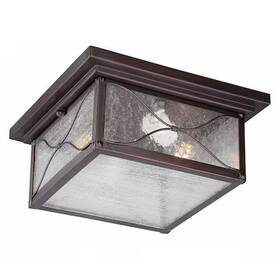 60-5616 Nuvo Vega 2-light Outdoor Flush Fixture With Clear Seed Glass