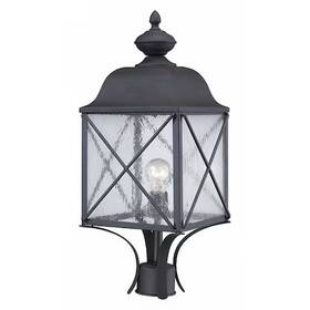 60-5625 Nuvo Wingate 1-light Outdoor Post Fixture With Clear Seed Glass