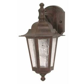 60-989 Nuvo Cornerstone 1-light 13 Inch Wall Lantern Arm Down With Clear Seed 60-989 Nuvo Cornerstone 1-light 13 Inch Wall Lantern Arm Down With Clear Seed