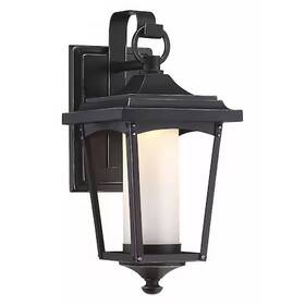 62-821 Nuvo Essex 6.5 Inch Wall Lantern Sterling Black Finish