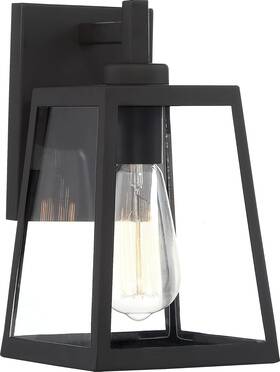 60-6581 Nuvo Lighting Halifax 1 Light Small Lantern Matte Black/clear Glass