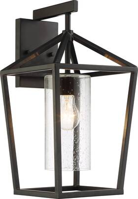 6593 Nuvo Lighting 60/6593 Hopewell 17 Inch Tall Outdoor Wall Sconce - Black
