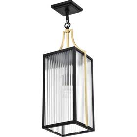 8505 Nuvo Lighting 60/8505 Holden 8.5 Inch Black And Gold Outdoor Hanging Light