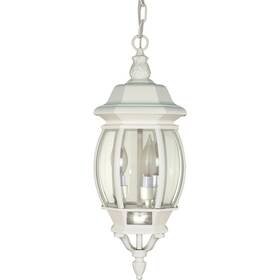 Nuvo Lighting 60/894 Central Park 3 Light 7-3/8 Inch W Outdoor Mini - White Nuvo Lighting 60/894 Central Park 3 Light 7-3/8 Inch W Outdoor Mini - White