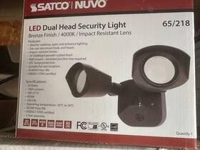65-218 Nuvo Lighting 65-220 Led Security Light Dual Head Black 4000k -