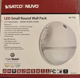 Nuvo Lighting 65/752 Brentwood Led 9 Inch White Outdoor Wall Pack