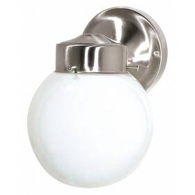 Sf76-705 Nuvo 1-light - 6 Inch Porch Wall With White Globe Brushed Nickel