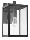 Od201bk Cfc Lighting Black Wall Light Outdoor Contemp Modern Updated Front