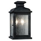Ol11101dwz Feiss Pediment Outdoor Wall Sconce Dark Weathered Zinc 014817540314