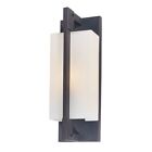 154-bel-615197 One Light Outdoor Small Wall Bracket Forged Iron Finish With Matte Opal Glass