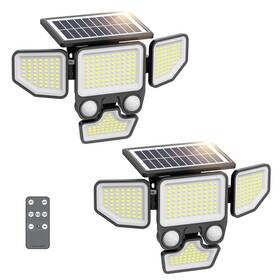Bdtye06-4 Onforu 3000lm Solar Lights Outdoor 4 Heads Security With Remote Contro