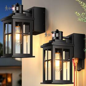 P8149-gf-bk-p2 Opaxis 2 Pack Porch Lights Outdoor With Gfci Outlet Distance And Time Adjust P8149-gf-bk-p2 Opaxis 2 Pack Porch Lights Outdoor With Gfci Outlet Distance And Time Adjust