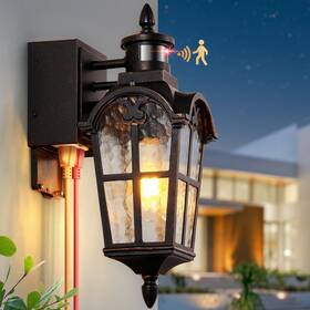 P81609 Opaxis 16.4 Inch H Motion Sensor Outdoor Lights With Gfci Outlet