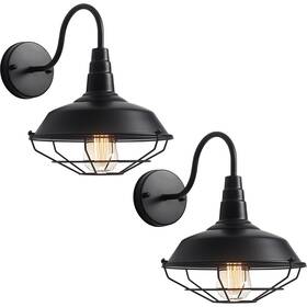 G-wall01-bl-2p Otmilance Gooseneck Outdoor Light Fixture 2 Pack Barn Fixtures Black Go