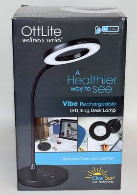 Ottlite 761712024844 Vibe Wireless Charging Led Ring Adjustable Desk Lamp Ottlite 761712024844 Vibe Wireless Charging Led Ring Adjustable Desk Lamp