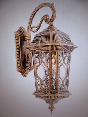 Jzuc34-008300ns Oukaning 20.86 Inch 1 Light Bronze Retro Outdoor Waterproof Wall Lantern