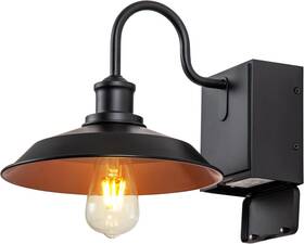 Ftl-ow-019 Oupavocs Outdoor Lights Fixture With Gfci Outlet Black Porch Light Waterproof Exterior