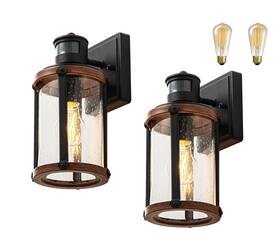 Ftl-ow-048 Oupavocs Outdoor Wall Lights For House 3 Modes Motion Sensor Porch Mount Blac