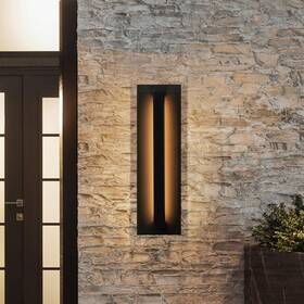 Ftl-pw-002 Oupavocs 16 Inch Modern Outdoor Wall Lights Led Mate Black Exterior Porch Light W