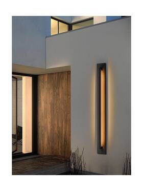 Ftl-pw-005 Oupavocs 47.2 Inch Long Modern Outdoor Led Wall Lights Black Porch Light Mou