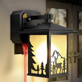 0454gfus Oykyohei Porch Lights With Gfci Outlet Dusk To Dawn Outdoor Light 3 Ligh