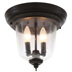 P5562-20 Progress Lighting Outdoor Flushmount Weather Resistant Antique Bronze 0785247172429