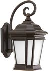P5686-108 Progress Lighting Wall Lantern Bronze Outdoor Etched Glass 0785247173259
