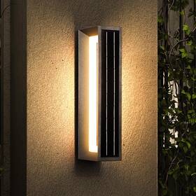 Pd-wall21insolar Pakedandun Solar Exterior Lighting Fixtures 20.5 Inch Waterproof Front Porch Light 3000k L