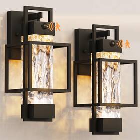 Pawl180ab2 Partphoner Modern Motion Sensor Outdoor Wall Lights 2 Pack 15 Inch Exterior Sconce Wat