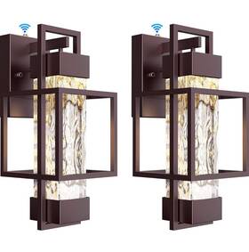 Pawl195ab2 Partphoner 2 Pack 15 Inch Modern Outdoor Light Fixtures Dusk To Dawn Lighting Oil Rubbed Bronz