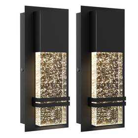 Ves1134 Partphoner Led Integrated Outdoor Wall Light Modern Exterior Sconce With Crystal B